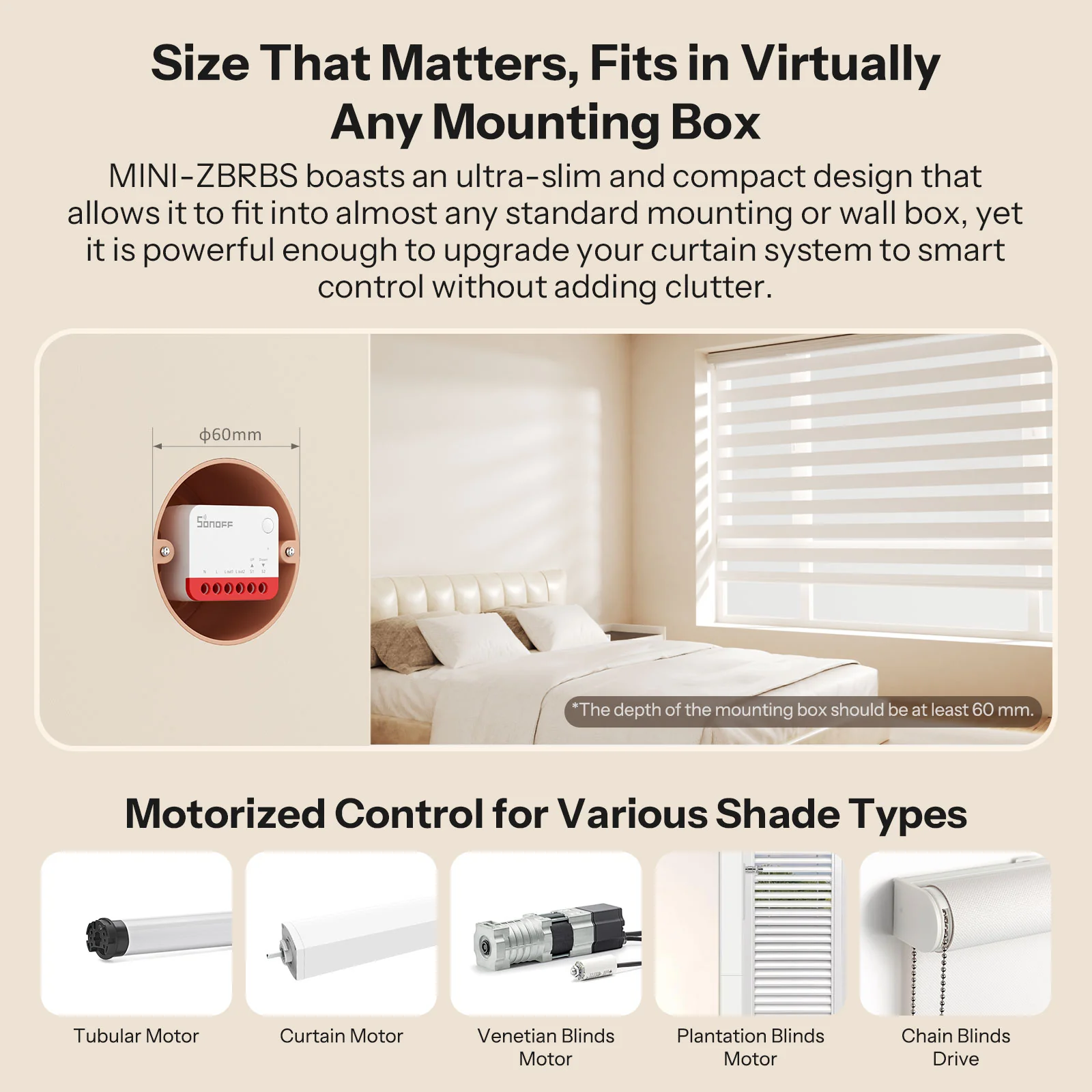 SONOFF Zigbee Smart Roller Shutter Switch | MINI-ZBRBS 3 SONOFF Zigbee Smart Roller Shutter Switch | MINI-ZBRBS