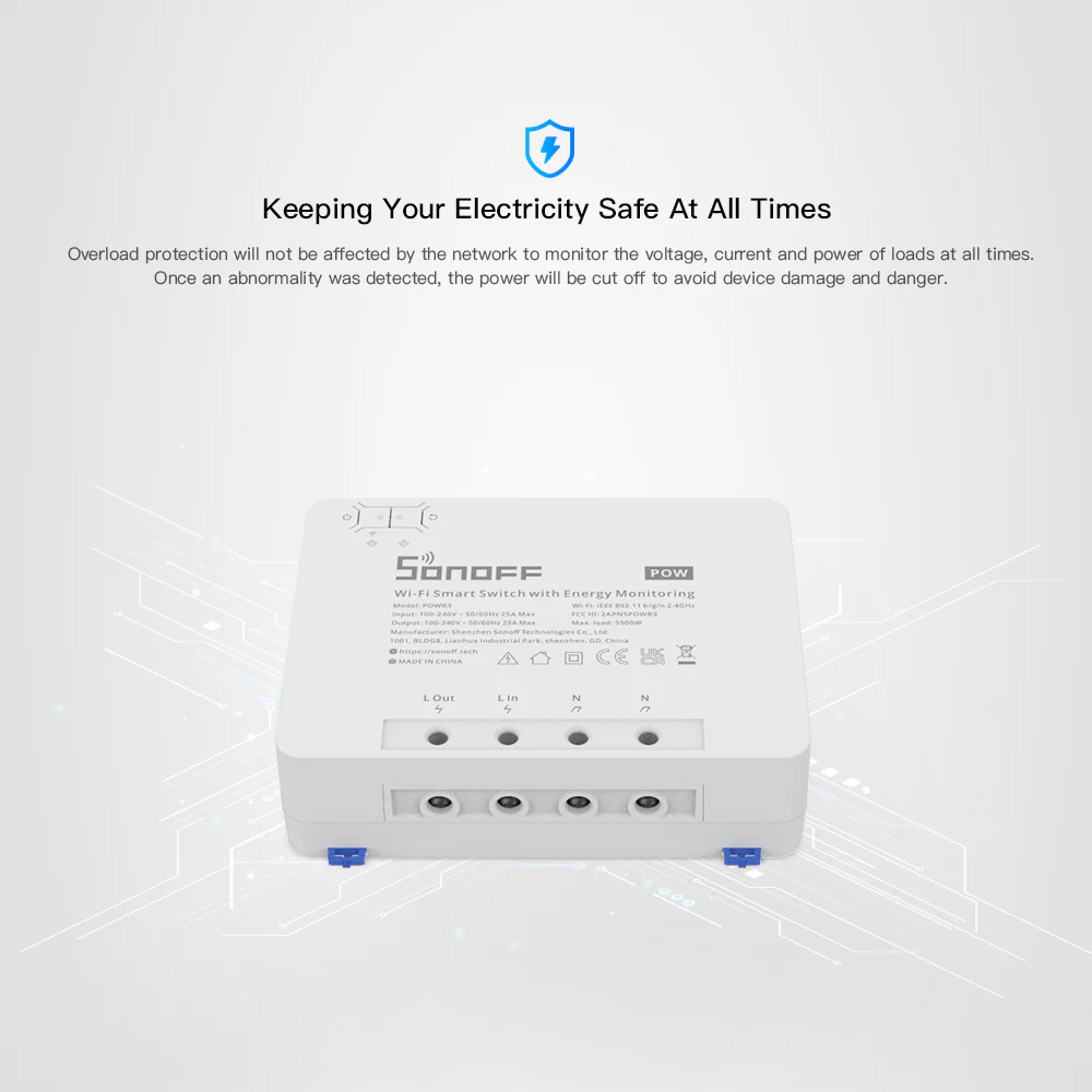 SONOFF POWR3 High Power Smart Switch 8 SONOFF POWR3 High Power Smart Switch