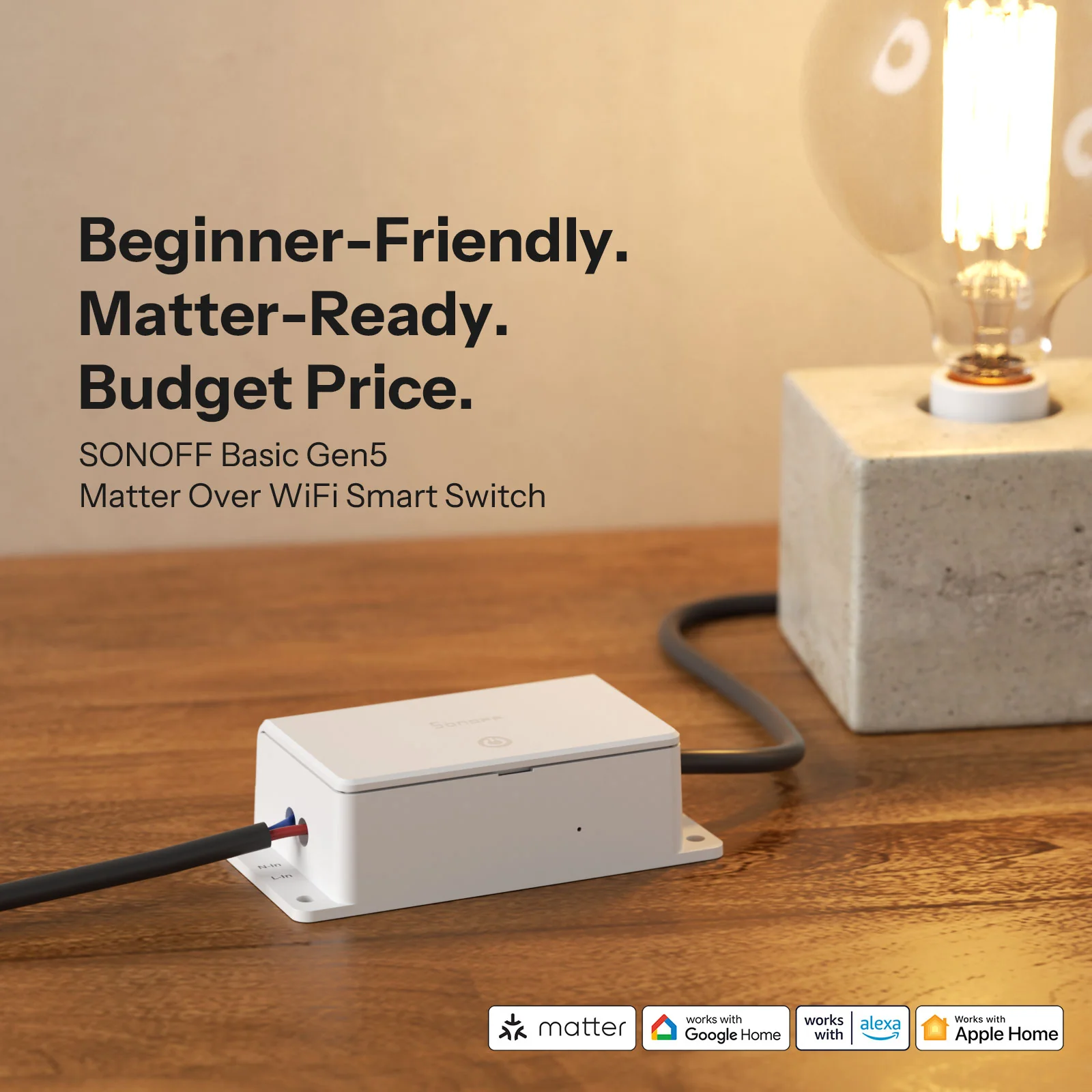 SONOFF Basic Gen5 Matter Over WiFi Smart Switch | BASIC-1GS 3 SONOFF Basic Gen5 Matter Over WiFi Smart Switch | BASIC-1GS