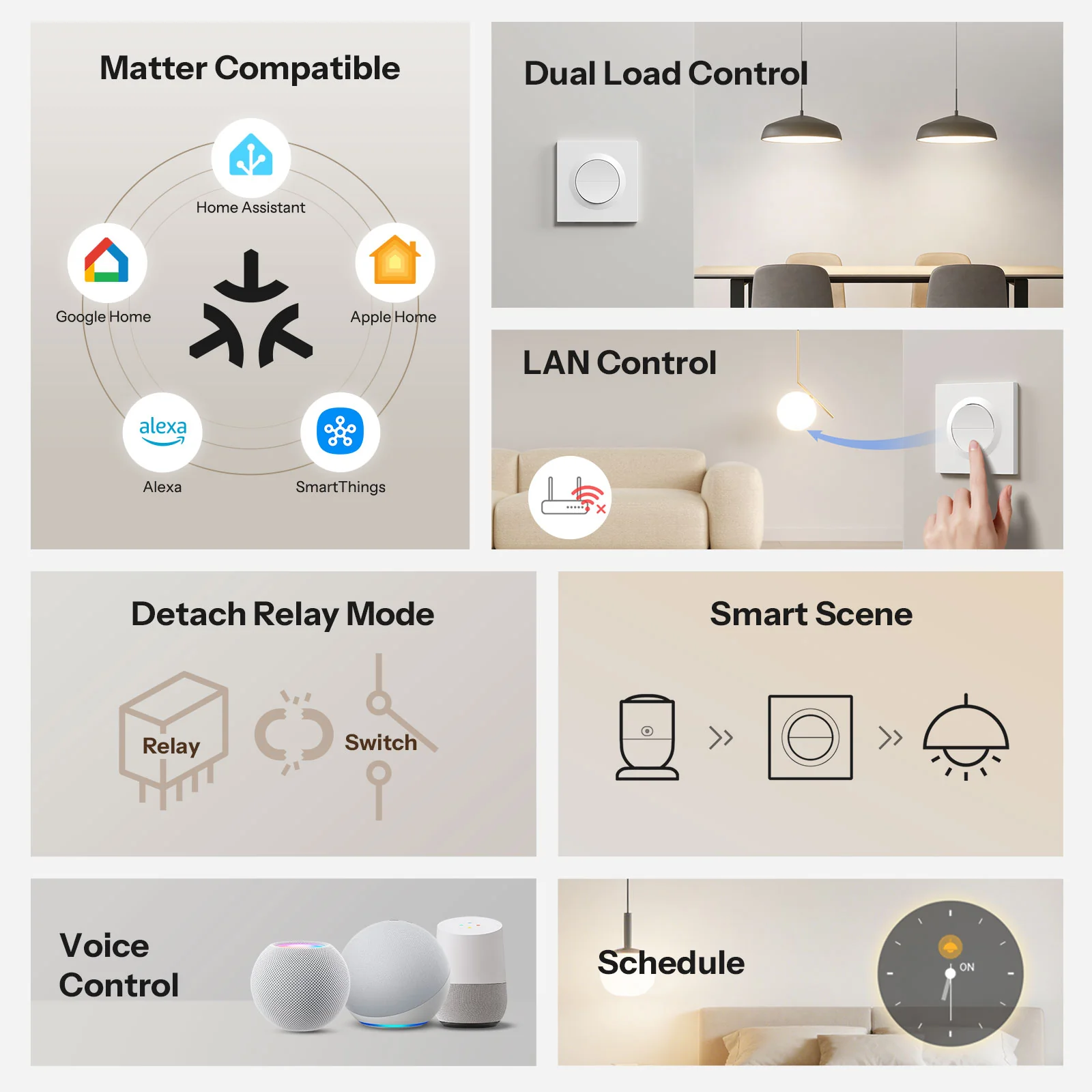 SONOFF Orb-MW2 Matter Over WiFi Double Smart Wall Switch | MINI-2GS-E