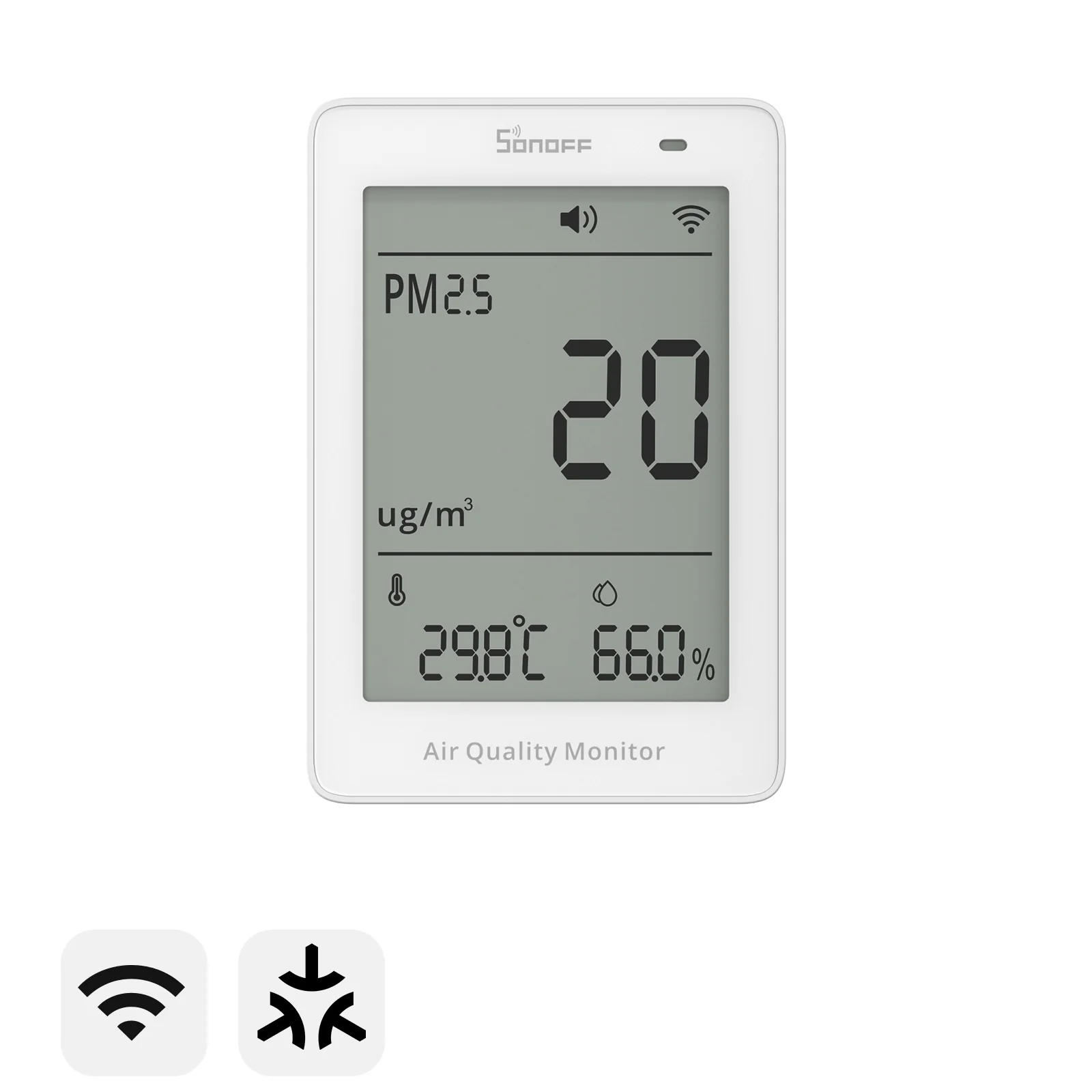 SONOFF AirGuard PM2.5/PM10 Matter Over Wi-Fi Air Quality Monitor | SAWF-07P